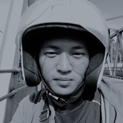 Portrait of teenage boy wearing hat