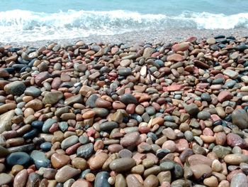 Pebbles on beach