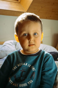 Portrait of boy looking away