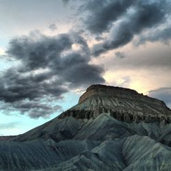 View of mountain against cloudy sky