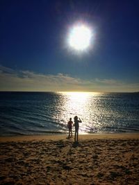 Scenic view of sea during sunset