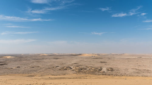 Scenic view of desert against sky