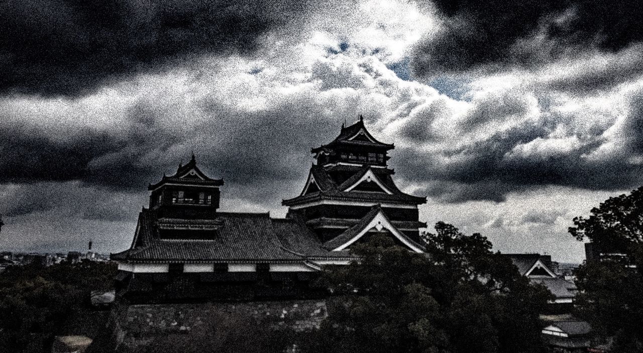 architecture, built structure, sky, cloud - sky, building exterior, tree, cloudy, religion, place of worship, spirituality, outdoors, nature, day, history, tranquility, water, travel destinations, weather, no people, cloud