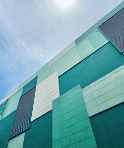 Low angle view of modern building against sky