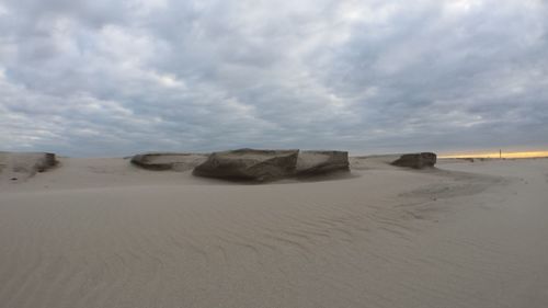 Scenic view of desert against sky