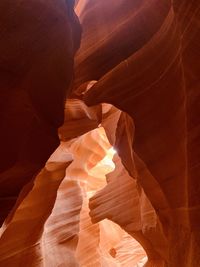 Rock formations in cave, antelope canyon 