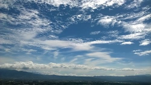 Scenic view of sky and clouds