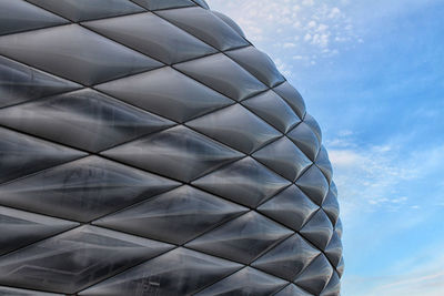 Low angle view of modern building against sky