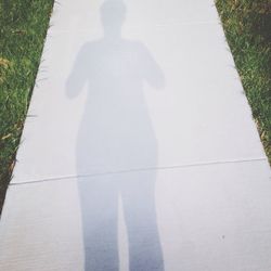 Shadow of people on wall