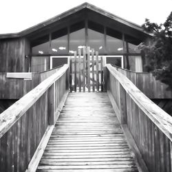 View of wooden walkway