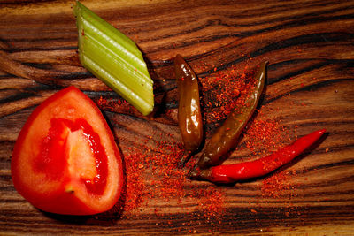 Close-up of tomatoes on table