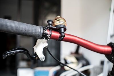 Close-up of handlebar bicycle