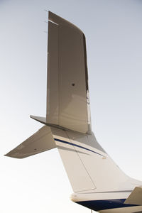 Tail section of gulfstream private jet