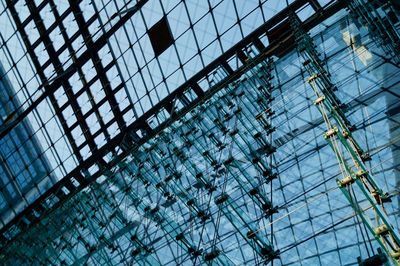 Low angle view of glass building