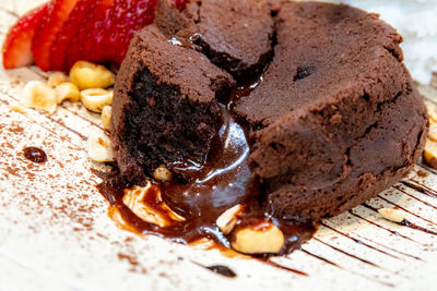 Close-up of cake in plate