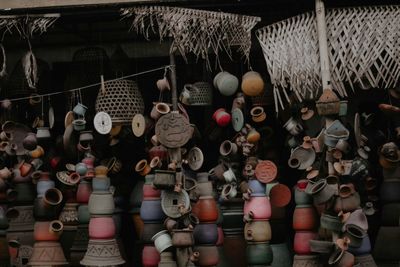 Clothes for sale at market stall