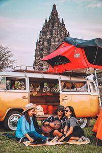 People sitting in bus