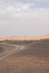 Scenic view of desert against sky