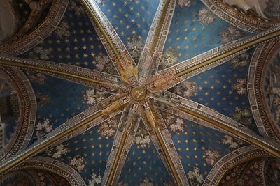 Low angle view of ceiling of building