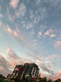 Low angle view of buildings against sky