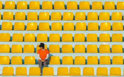 Full frame shot of empty seats