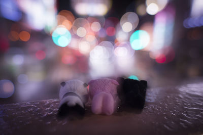 Defocused lights at night