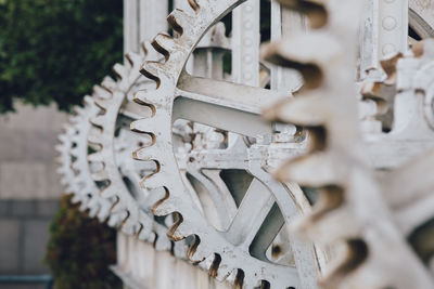 Close-up of metallic gears