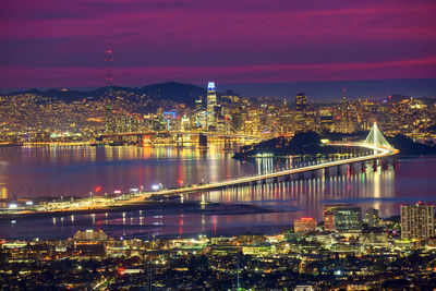 San francisco cityscape at night