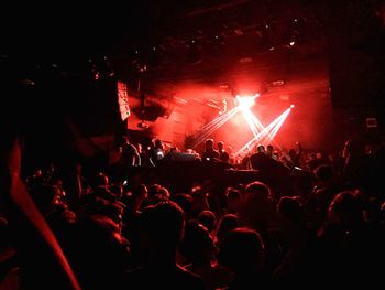 People enjoying music concert