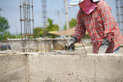 Man working at construction site