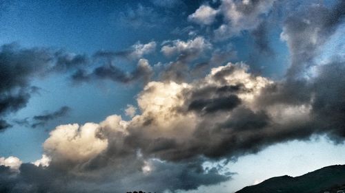 Low angle view of clouds in sky