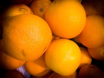 Close-up of oranges at market stall