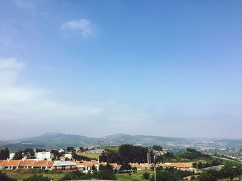 View of townscape against sky