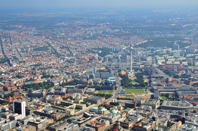 High angle view of cityscape