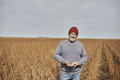 Man standing in field