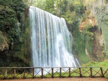 Scenic view of waterfall