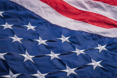 Full frame shot of flag against blue sky