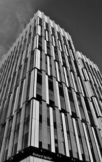 Low angle view of modern building against sky