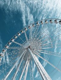 Low angle view of ferris wheel against sky