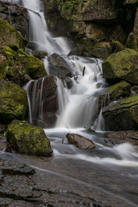 Scenic view of waterfall