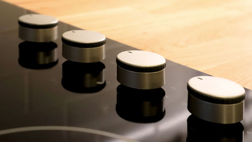 Close-up of volume knob