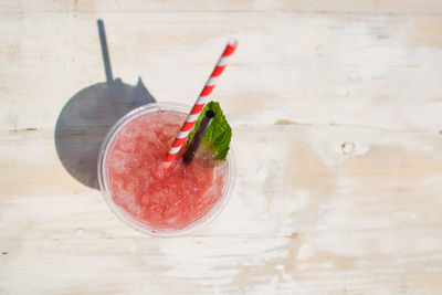 Close-up of drink on table