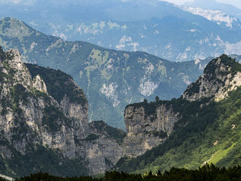 Scenic view of rocky mountains