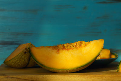 Close-up of fruit on table