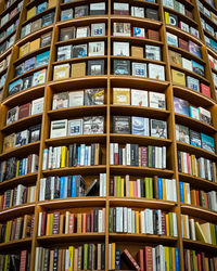 Low angle view of books in library