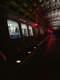 Train at railroad station