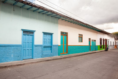 Beautiful streets of the heritage town of salamina located at the caldas department in colombia.