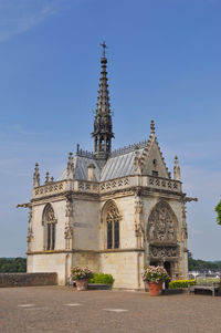 Low angle view of historic building against sky