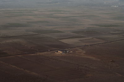 High angle view of agricultural field