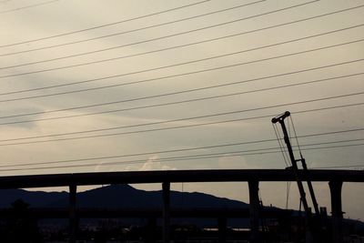 Low angle view of bridge against sky